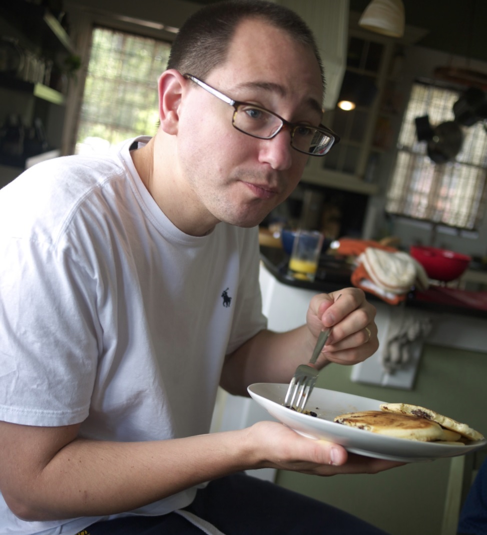 Derek taking his sweet time with breakfast